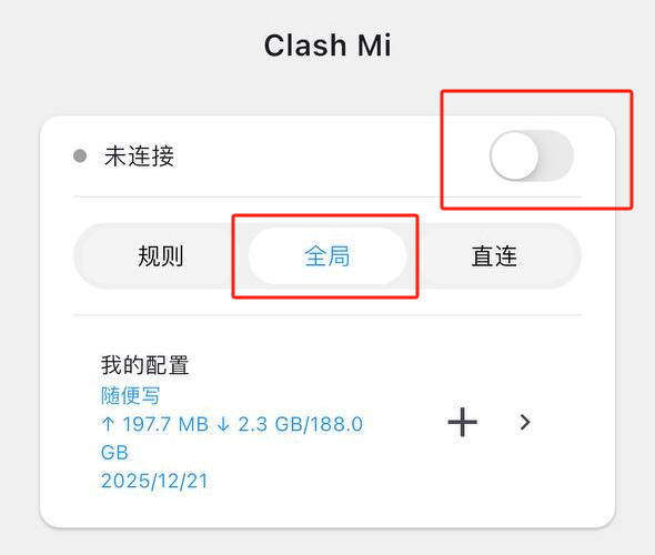 Clash Mi 开启连接